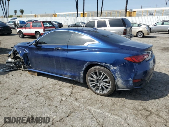 2017 Infiniti Q60 Sport with VIN JN1EV7EK6HM362853, listed as a Copart auction lot 48518255 with 139,405 mi miles and Salvage Title. Bid and sale history available at DreamBid. Image 2.