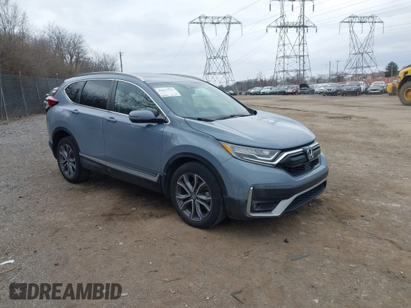 2020 Honda CR-V Touring with VIN 2HKRW2H92LH657975, listed as a IAAI auction lot 41627776 with 46,590 mi miles and . Bid and sale history available at DreamBid. Image 1.
