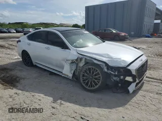 2019 Genesis G80 3.3T Sport with VIN KMTFN4JB5KU305560, listed as a Copart auction lot 64960634 with 57,017 mi miles and Non Repairable. Bid and sale history available at carsss.com. Image 4.