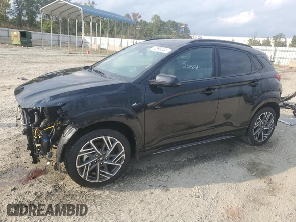 2023 Hyundai Kona N Line with VIN KM8K33A3XPU031197, listed as a Copart auction lot 72999344 with 20,664 mi miles and Salvage Title. Bid and sale history available at carsss.com. Image 1.