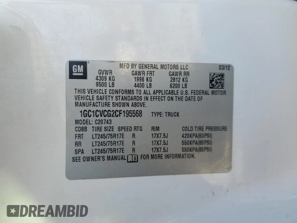 2014 Chevrolet Silverado 1500 with VIN M11099R247K100323, listed as a Copart auction lot 74761004 with 116,390 mi miles and Clean Title. Bid and sale history available at DreamBid. Image 12.