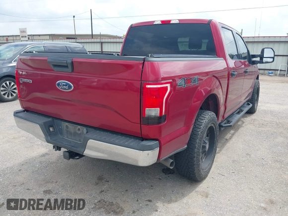 2017 Ford F-150 XL with VIN 1FTEW1EF1HKD11704, listed as a IAAI auction lot 42104633 with 105,104 mi miles. Bid and sale history available at carsss.com. Image 4.