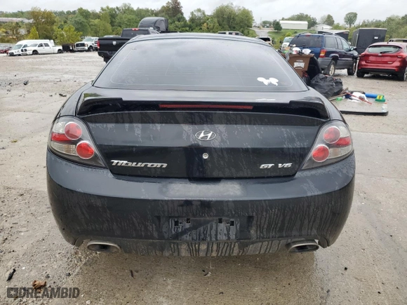 2008 Hyundai Tiburon GT with VIN KMHHN66F78U288408, listed as a Copart auction lot 73289114 with 141,046 mi miles and Salvage Title. Bid and sale history available at carsss.com. Image 6.