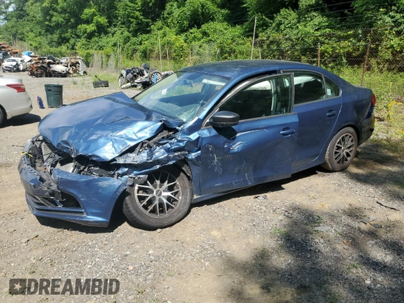 2015 Volkswagen Jetta S with VIN 3VW2K7AJ7FM222573, listed as a Copart auction lot 63015625 with 127,376 mi miles and Salvage title. Bid and sale history available at DreamBid. Image 1.