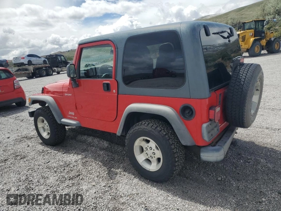 2003 Jeep Wrangler Sport with VIN 1J4FA49S83P369892, listed as a Copart auction lot 56536745 with 182,535 mi miles and Salvage title. Bid and sale history available at DreamBid. Image 2.