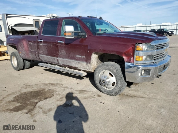 2017 Chevrolet Silverado 3500HD LTZ with VIN 1GC4K0CY3HF129453, listed as a Copart auction lot 77755064 with 0 mi miles and Salvage Title. Bid and sale history available at carsss.com. Image 4.