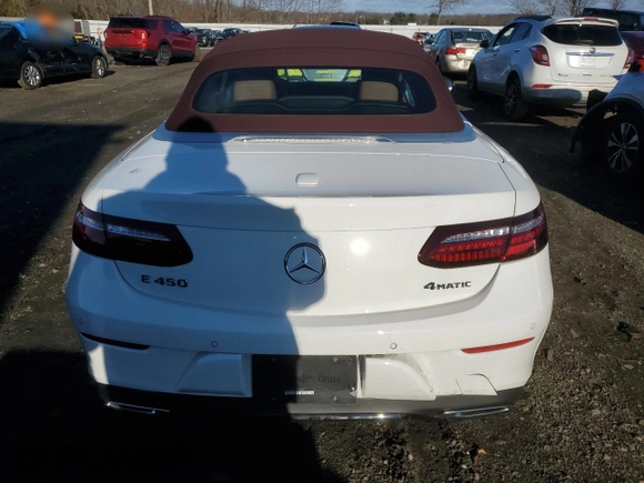 2023 Mercedes-Benz E-Class E 450 with VIN W1K1K5KB4PF194233, listed as a Copart auction lot 86808524 with 3,228 mi miles and Salvage Title. Bid and sale history available at carsss.com. Image 6.