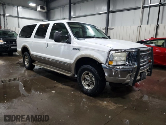 2002 Ford Excursion Limited z VIN 1FMNU43S22EB80551, wystawiony jako Copart lot #44629455 z przebiegiem 182 013 mil mil oraz Szkoda całkowita • Salvage title. Historia ofert i sprzedaży dostępna na DreamBid. Obrazek 4.