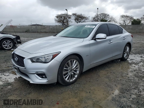 2020 Infiniti Q50 3.0t LUXE with VIN JN1EV7AP3LM205002, listed as a Copart auction lot 48179935 with 83,393 mi miles and Salvage Title. Bid and sale history available at carsss.com. Image 1.