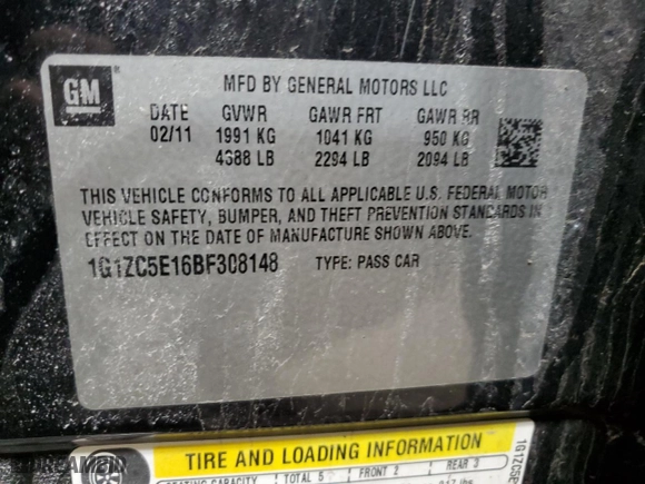 2011 Chevrolet Malibu LT w/1LT with VIN 1G1ZC5E16BF308148, listed as a Copart auction lot 53260445 with 110,244 mi miles and Non Repairable. Bid and sale history available at carsss.com. Image 12.