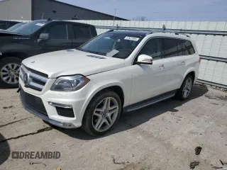2014 Mercedes-Benz GL-Class GL 550 with VIN 4JGDF7DE6EA341768, listed as a Copart auction lot 47627885 with 158,860 mi miles and Salvage Title. Bid and sale history available at carsss.com. Image 1.