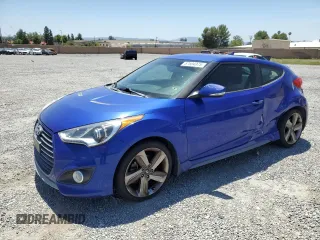 2013 Hyundai Veloster Turbo with VIN KMHTC6AE5DU154327, listed as a Copart auction lot 57504975 with 118,887 mi miles and Salvage title. Bid and sale history available at DreamBid. Image 1.