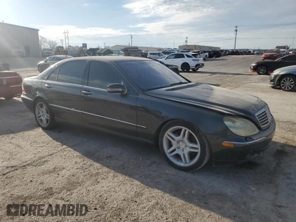 2002 Mercedes-Benz S-Class 5.0L with VIN WDBNG75J42A282103, listed as a Copart auction lot 50772425 with 150,864 mi miles and Clean Title. Bid and sale history available at carsss.com. Image 4.