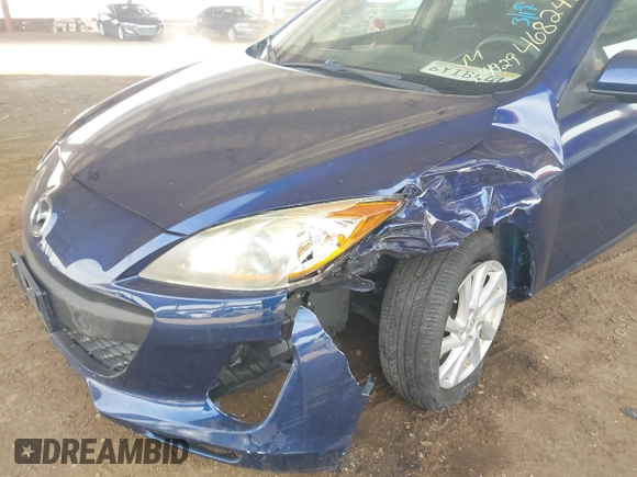 2012 Mazda Mazda3 i Touring with VIN JM1BL1V82C1611229, listed as a IAAI auction lot 41809234 with 124,929 mi miles. Bid and sale history available at carsss.com. Image 6.
