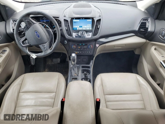 2019 Ford Escape Titanium with VIN 1FMCU9J96KUC45752, listed as a Copart auction lot 55819195 with 51,748 mi miles and Salvage title. Bid and sale history available at DreamBid. Image 8.