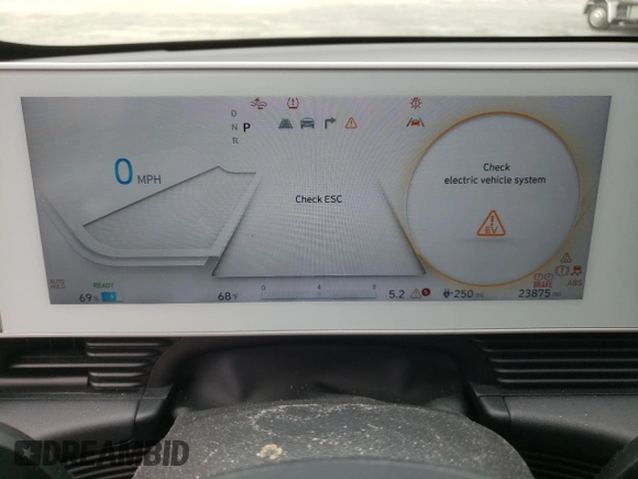 2022 Hyundai Ioniq 5 SEL with VIN KM8KN4AEXNU050783, listed as a Copart auction lot 58491465 with 23,875 mi miles and Salvage title. Bid and sale history available at DreamBid. Image 9.
