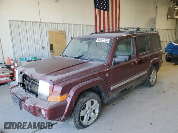 2007 Jeep Commander Limited with VIN 1J8HG582X7C553502, listed as a Copart auction lot 89201285 with 184,233 mi miles and Salvage title. Bid and sale history available at DreamBid. Image 1.