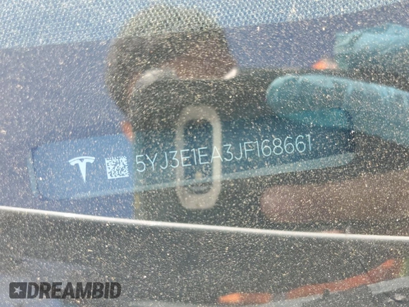 2018 Tesla Model 3 Long Range Battery with VIN 5YJ3E1EA3JF168661, listed as a Copart auction lot 53142155 with 175,389 mi miles and Salvage Title. Bid and sale history available at DreamBid. Image 12.