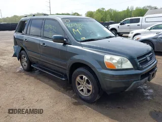 2003 Honda Pilot EX z VIN 2HKYF18693H576709, wystawiony jako IAAI lot #42079432 z przebiegiem 236 759 mil mil oraz . Historia ofert i sprzedaży dostępna na DreamBid. Obrazek 1.