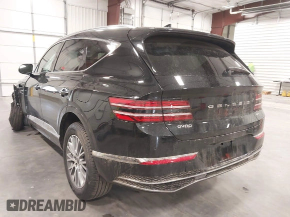2025 Genesis GV80 Standard with VIN KMUHFESB2SU258557, listed as a IAAI auction lot 42116138 with 1,474 mi miles and . Bid and sale history available at DreamBid. Image 3.