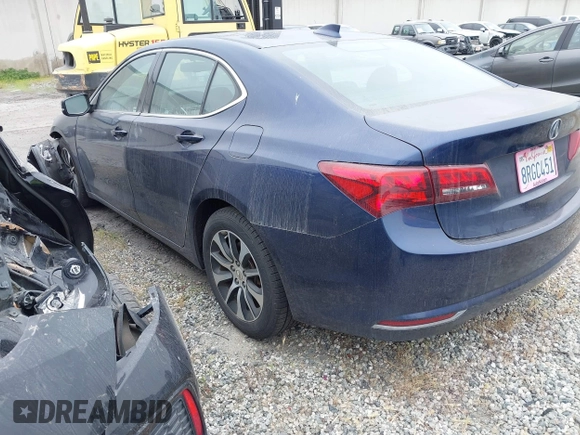2017 Acura TLX with VIN 19UUB1F30HA001577, listed as a IAAI auction lot 41831495 with 78,183 mi miles. Bid and sale history available at carsss.com. Image 3.