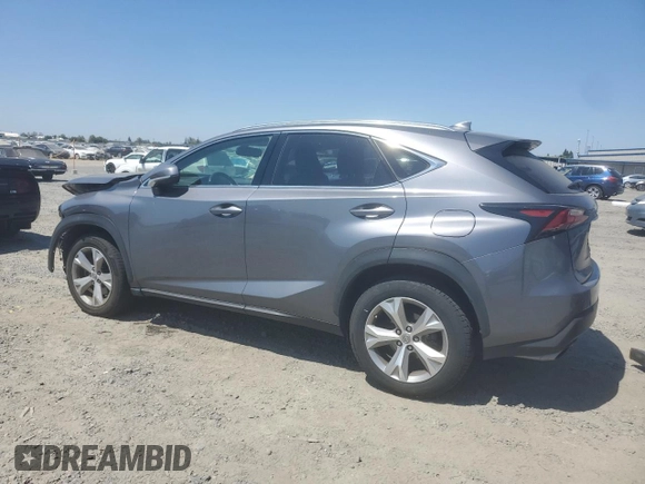 2017 Lexus NX 200t with VIN JTJYARBZ7H2080510, listed as a Copart auction lot 64825525 with 79,623 mi miles and Salvage title. Bid and sale history available at DreamBid. Image 2.