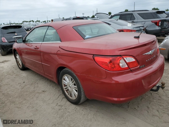 2008 Chrysler Sebring Touring with VIN 1C3LC55R38N281688, listed as a Copart auction lot 76594204 with 0 mi miles and Salvage Title. Bid and sale history available at carsss.com. Image 2.