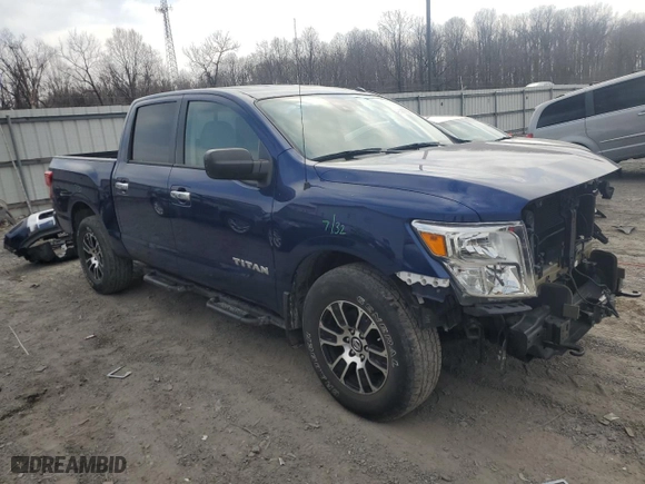 2021 Nissan Titan SL with VIN 1N6AA1EDXMN502930, listed as a Copart auction lot 48567535 with 40,040 mi miles and Salvage Title. Bid and sale history available at carsss.com. Image 4.