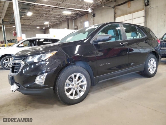 2020 Chevrolet Equinox LS with VIN 2GNAXSEV0L6112557, listed as a Copart auction lot 52434695 with 153,298 mi miles and Salvage Title. Bid and sale history available at carsss.com. Image 1.