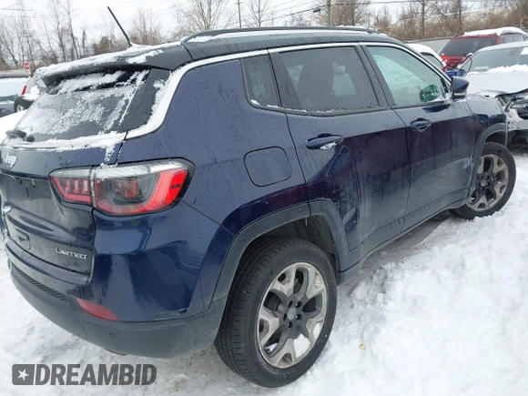 2021 Jeep Compass Limited with VIN 3C4NJDCB3MT594308, listed as a IAAI auction lot 41260655 with 79,990 mi miles and . Bid and sale history available at DreamBid. Image 4.