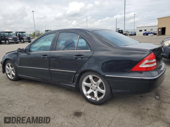 2007 Mercedes-Benz C 230 Sport with VIN WDBRF52HX7F909181, listed as a Copart auction lot 56762685 with 169,085 mi miles and Salvage title. Bid and sale history available at DreamBid. Image 2.