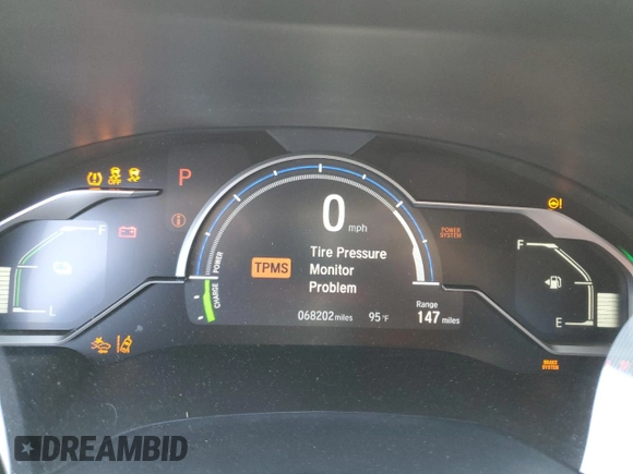 2018 Honda Clarity Plug-In Hybrid Touring with VIN JHMZC5F30JC018395, listed as a Copart auction lot 60389854 with 68,202 mi miles and Salvage Title. Bid and sale history available at carsss.com. Image 9.