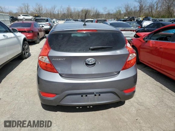 2014 Hyundai Accent GS z VIN KMHCT5AE6EU190507, wystawiony jako Copart lot #47562454 z przebiegiem 29 354 mil mil oraz Szkoda całkowita • Salvage title. Historia ofert i sprzedaży dostępna na DreamBid. Obrazek 6.