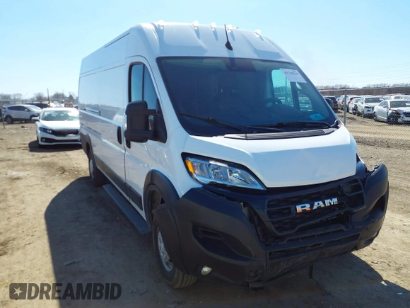 2023 Ram ProMaster Cargo with VIN 3C6MRVJG6PE512967, listed as a IAAI auction lot 41728126 with 102,133 mi miles and . Bid and sale history available at DreamBid. Image 1.