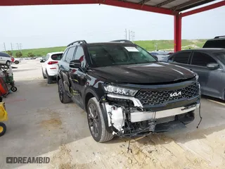 2023 Kia Sorento X-Line EX with VIN 5XYRHDLF5PG195945, listed as a IAAI auction lot 39823557 with 18,652 mi miles. Bid and sale history available at carsss.com. Image 1.