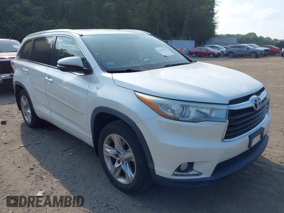 2015 Toyota Highlander Limited with VIN 5TDDKRFH5FS221483, listed as a IAAI auction lot 42517481 with 89,481 mi miles and . Bid and sale history available at DreamBid. Image 1.
