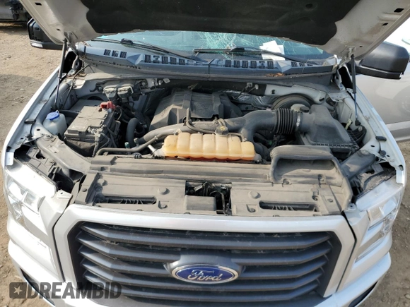 2017 Ford F-150 XL with VIN 1FTEX1CP4HFB07108, listed as a Copart auction lot 59360975 with 106,503 mi miles and Salvage title. Bid and sale history available at DreamBid. Image 11.