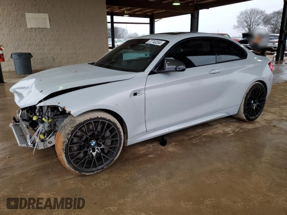 2020 BMW M2 Competition with VIN WBS2U7C02L7F01156, listed as a Copart auction lot 37743334 with 35,834 mi miles. Bid and sale history available at carsss.com. Image 1.
