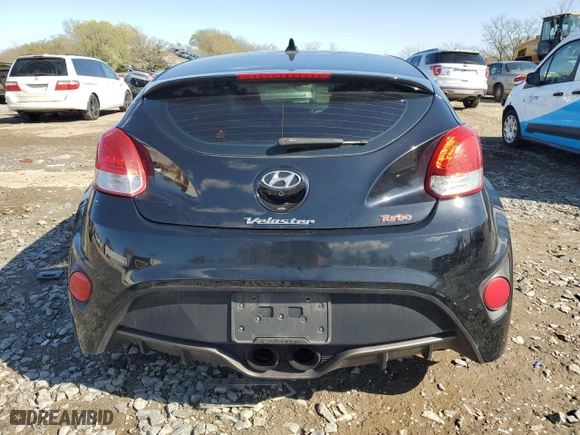 2016 Hyundai Veloster Turbo with VIN KMHTC6AE7GU249962, listed as a Copart auction lot 52281215 with 92,878 mi miles and Salvage Title. Bid and sale history available at carsss.com. Image 6.