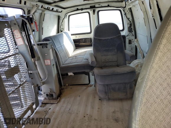 2010 Chevrolet Express Cargo Van with VIN 1GCUGADX2A1182046, listed as a Copart auction lot 47025835 with 0 mi miles and Salvage Title. Bid and sale history available at carsss.com. Image 10.