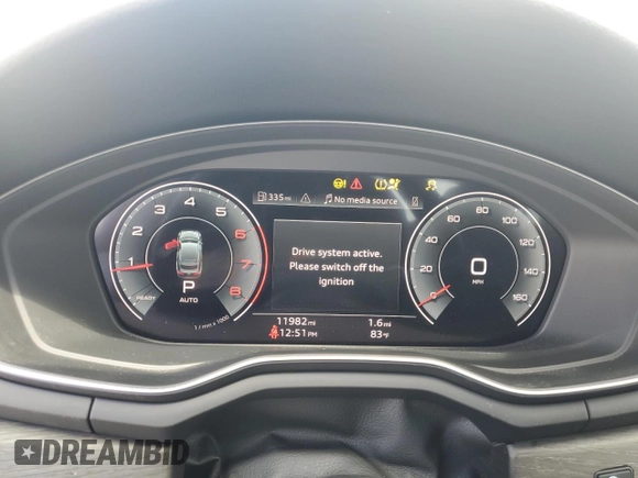 2023 Audi A5 Sportback Premium Plus with VIN WAUCBCF58PA041599, listed as a Copart auction lot 47951465 with 11,982 mi miles and Salvage Title. Bid and sale history available at carsss.com. Image 9.