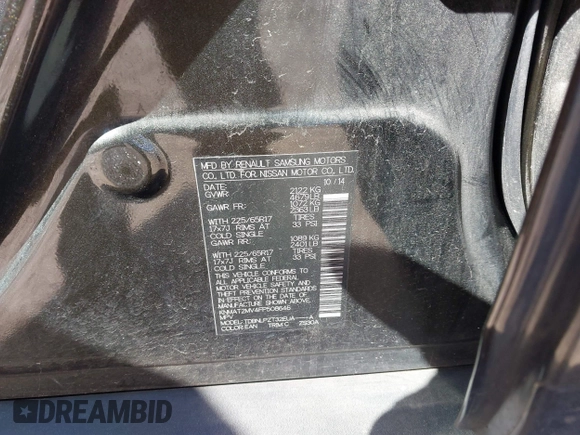 2015 Nissan Rogue S with VIN KNMAT2MV4FP508646, listed as a IAAI auction lot 41814657 with 151,505 mi miles and . Bid and sale history available at DreamBid. Image 9.