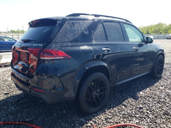 2021 Mercedes-Benz GLE with VIN 4JGFB6BB7MA573253, listed as a Copart auction lot 52195945 with 32,301 mi miles and Salvage Title. Bid and sale history available at carsss.com. Image 3.
