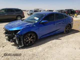 2019 Honda Civic Sedan Sport with VIN 19XFC2F89KE013799, listed as a Copart auction lot 49402445 with 130,617 mi miles and Salvage Title. Bid and sale history available at carsss.com. Image 1.