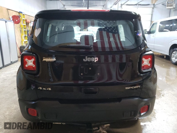 2020 Jeep Renegade Sport with VIN ZACNJBAB9LPL25398, listed as a Copart auction lot 49898705 with 47,555 mi miles and Salvage title. Bid and sale history available at DreamBid. Image 6.