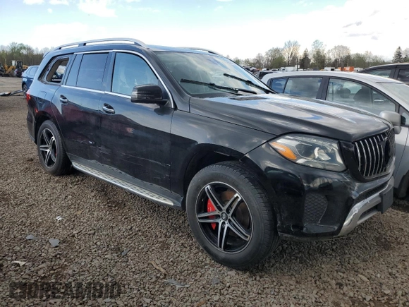 2017 Mercedes-Benz GLS 450 with VIN 4JGDF6EE4HA765897, listed as a Copart auction lot 55741505 with Not Provided miles and Salvage Title. Bid and sale history available at DreamBid. Image 4.