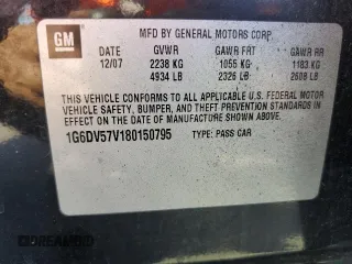 2008 Cadillac CTS RWD w/1SB with VIN 1G6DV57V180150795, listed as a Copart auction lot 74348974 with Not Provided miles and Salvage Title. Bid and sale history available at carsss.com. Image 12.