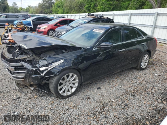 2015 Cadillac CTS RWD with VIN 1G6AP5SX7F0142090, listed as a Copart auction lot 50448055 with 74,245 mi miles and Salvage title. Bid and sale history available at DreamBid. Image 1.