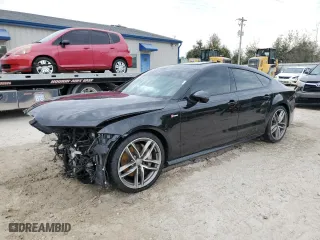 2016 Audi A7 3.0 Premium Plus with VIN WAUWGAFC4GN015401, listed as a Copart auction lot 87072504 with 0 mi miles and Salvage Title. Bid and sale history available at carsss.com. Image 1.