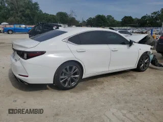2020 Lexus ES 350 F Sport with VIN 58AGZ1B1XLU072700, listed as a Copart auction lot 53831565 with 41,036 mi miles and Salvage title. Bid and sale history available at DreamBid. Image 3.